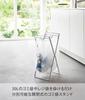 Yamazaki Tower Plastic Bag Stand 30L Garbage Bag 23cm W x 29cm D x 54cm H in for 5712 (2-Row & Holder), White, Approx. (When Use), Sorting,