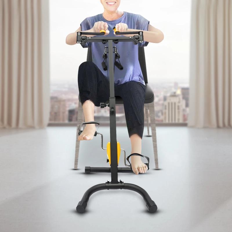 Foldable Home Pedal Exercise Bike Cycling Stepper Pedal Exerciser for Seniors