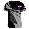 Croatian Flag Printed T-shirt Men's Crewneck Comfortable Summer Oversized 6XL Graphic Tees Men T Shirts High Quality Clothes