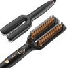 2 In1 Multifunctional Hair Straightener Brush Ceramic Hair Straightening And Curling Iron Electric Hot Brush For Styling