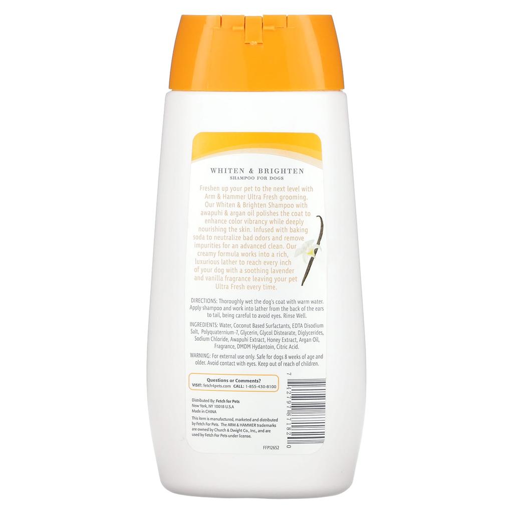 Arm & Hammer, Ultra Fresh, Schampo för hundar som bleker och ljusar upp, Lavendel & Vanilj, 16 fl oz (473 ml)