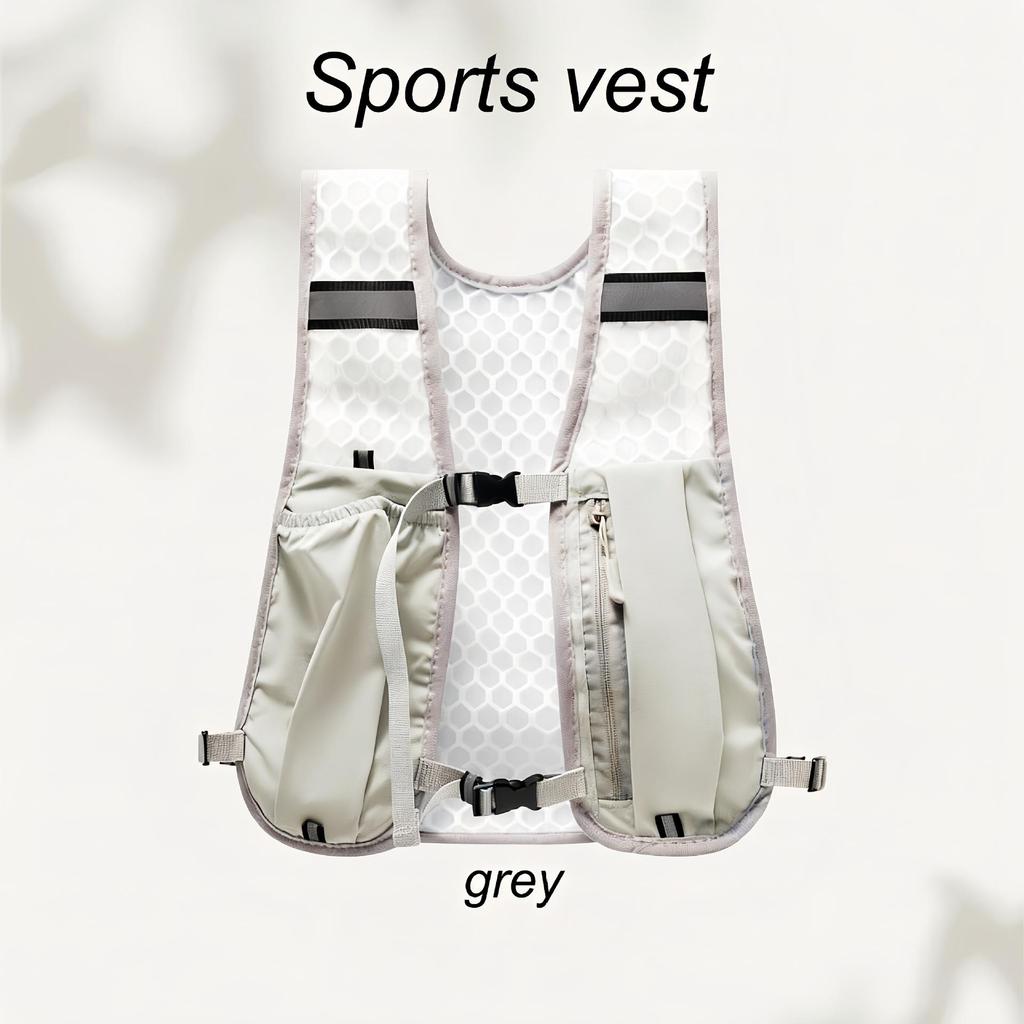 Lightweight Outdoor Mountaineering Vest with Phone Pocket for Running, Cycling, and Hiking - Includes Water Bottle Holder