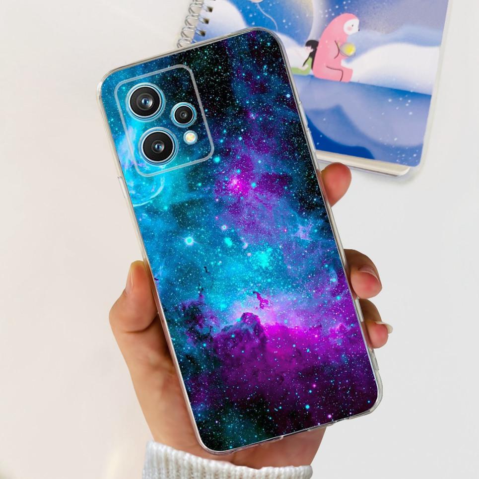 RMX3521 For Realme 9 4G Phone Case Back Cover Couple Love Heart Pattern Camera Protection Bumper For Realme9 Soft Silicone Etui