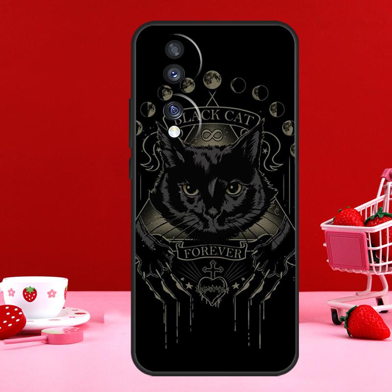 Witchcraft Halloween Cat Dark Witch For Honor Magic 7 5 6 8 Pro Case For Honor 200 400 50 70 90 Lite X8c X8b X9a X9b X9c X9d Win
