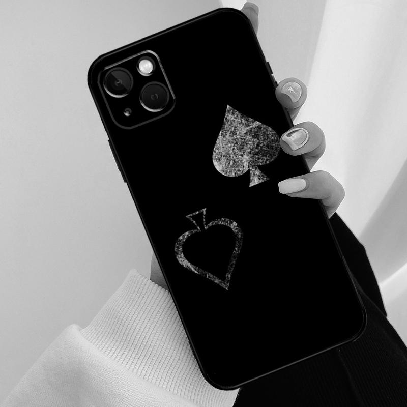 Pik-Ass Poker Handyhülle Für iPhone 17 Pro Max 16 15 11 13 12 14 Pro Max mini 15 16 Plus 16e 17 Air Cover