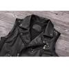Chinese Size Biker Vest Top Layer Cowhide Leather Vest Men's Slim Short Motorcycle Clothing Riding Jacket Sleeveless Genuine Cow Club Vest