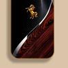 Golden Horse Pattern Gold Metallic Paint Glass Phone Case For 17 11 12 13 14 15 16 Pro Max 15 Plus 17Air 16E Cover