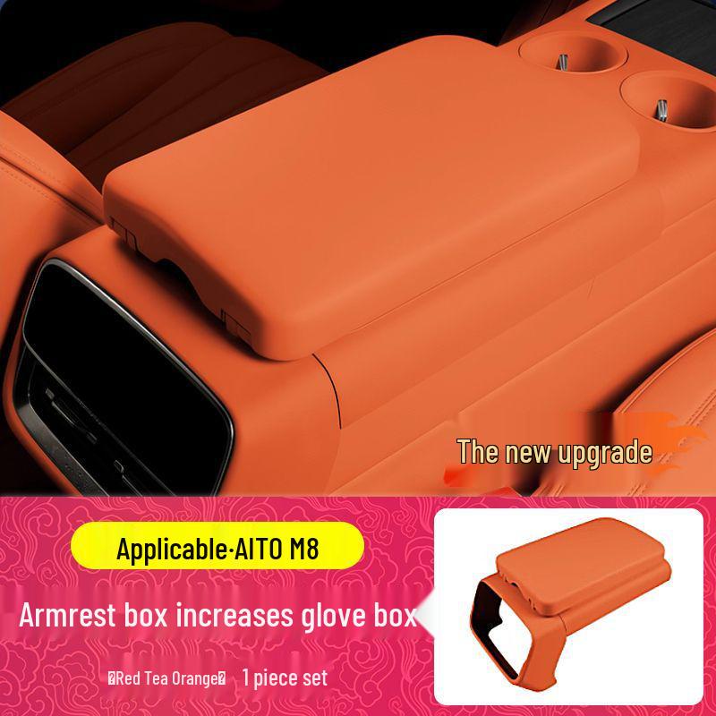AITO M8 M9 M7 Armrest Cover Pad - Fits 26 Models, Protective Mat & Storage Box for Car Modification.