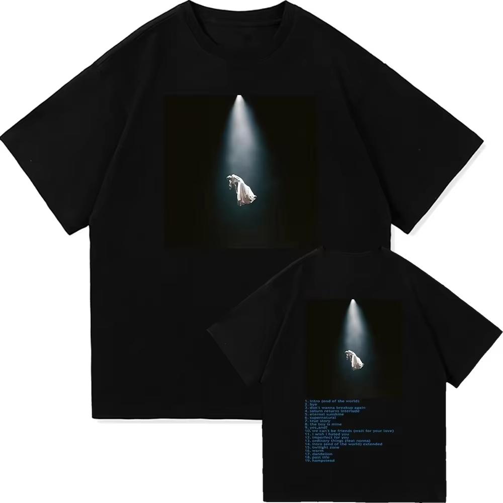 

2025 Summer Leisure Luxury Fashion Loose Mens Cotton Ariana Grande Bright Future Tshirt New Album Clothing Gift for Fans M