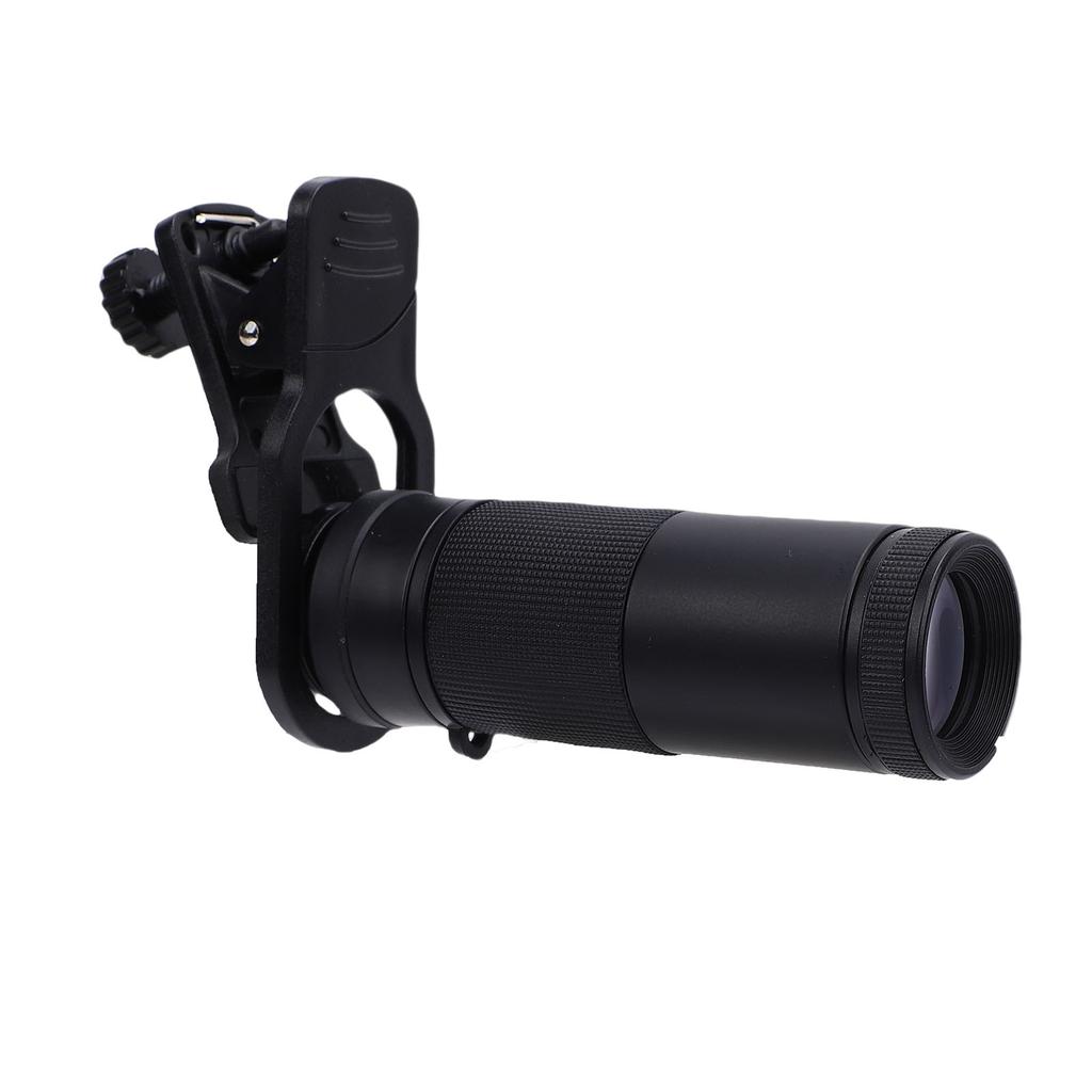 Long Focus Telephoto Phone Lens 8X Zoom Cellphone Camera Lens with Phone Clamp 10.6 Degree Full Screen HD Portable