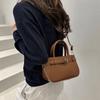 Womens Pu Small Square Bag With Top Zipper And Internal Phone Pocket For Daily Use