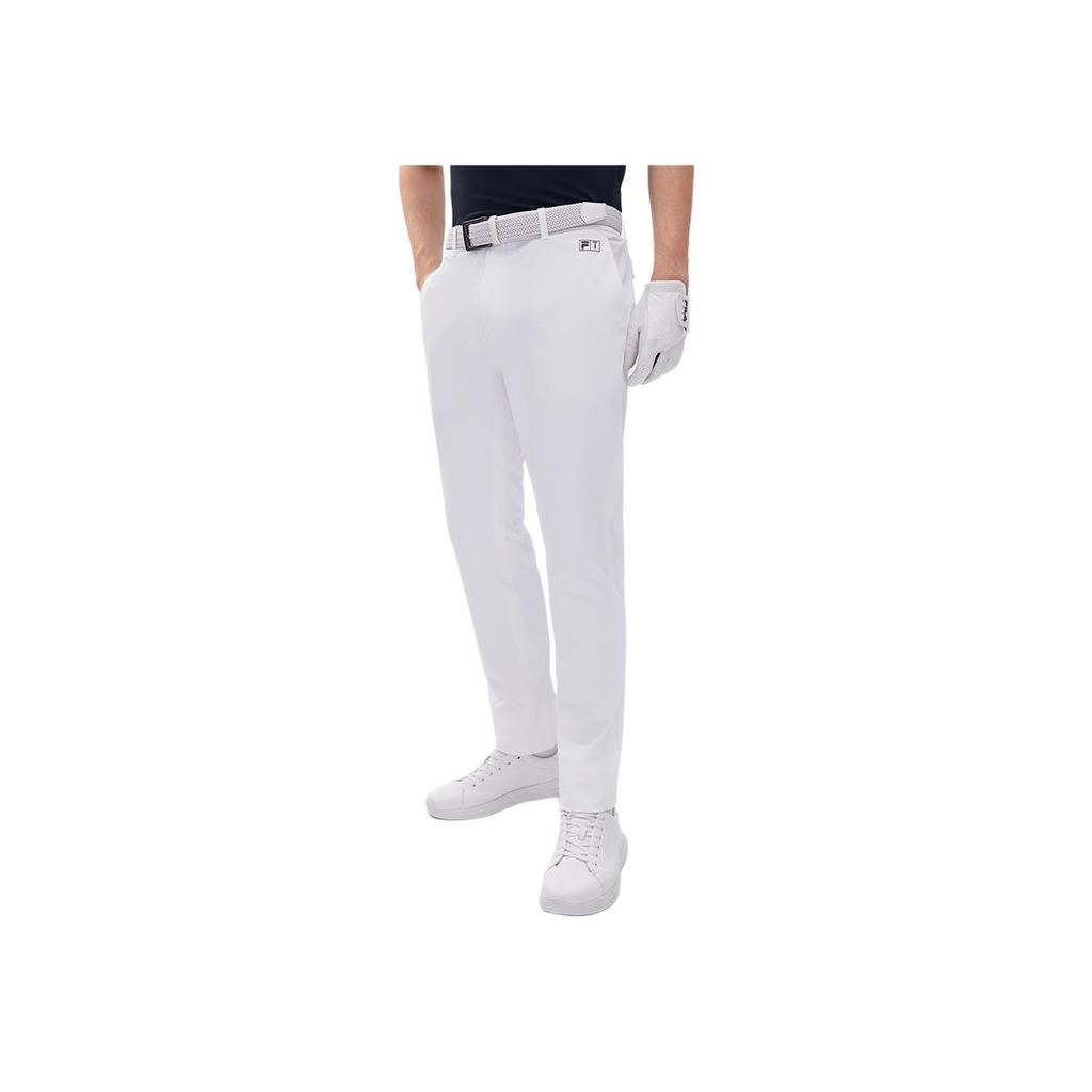Fila Athletics Solid Logo Golf Outdoor Woven Sports Long Pants Men Pants Jade-White A11M235821F-WT