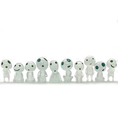 Kodama Aquarium Vis Tank Miniatuur Hars Boom Elf Hars Lichtgevende Boom Elf Film Schattig Verzamelobject Potplant Tuin Binnen Decor Beeldjes, Objecten,