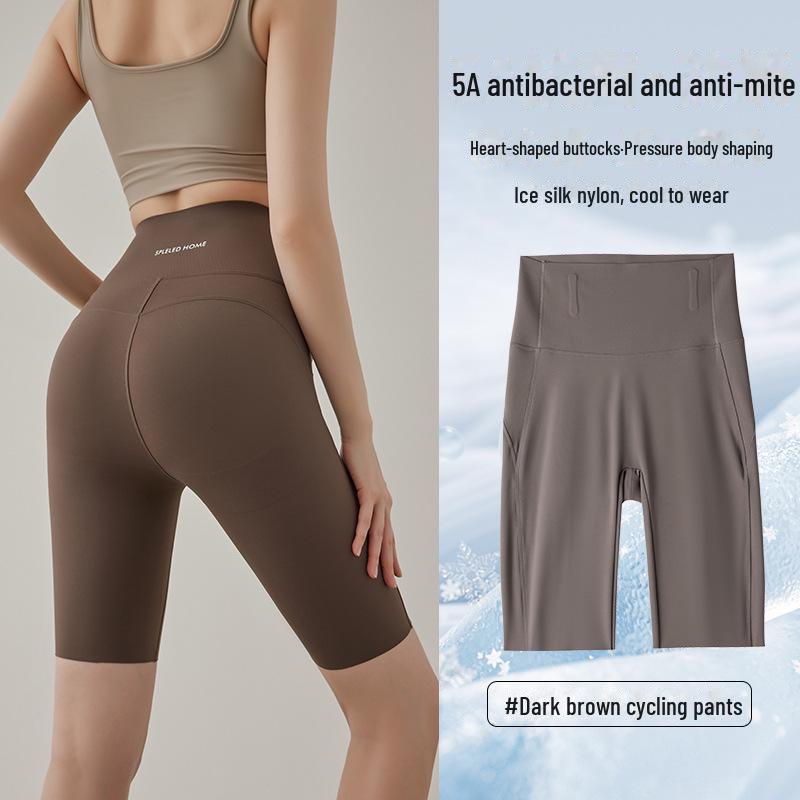 Lulu Women's High Waist Shark Yoga Shorts - Thin, Summer Sports Cycling Pants