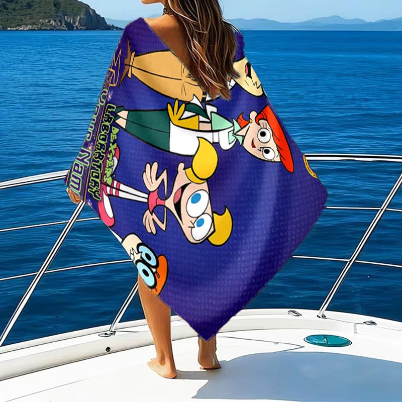 Custom Name Beach Towel Dexter Power Adventure Beach Towel, Soft Microfiber, Gift for Her/Him, Birthday, for Pool, Beach, Travel, Fan gifts