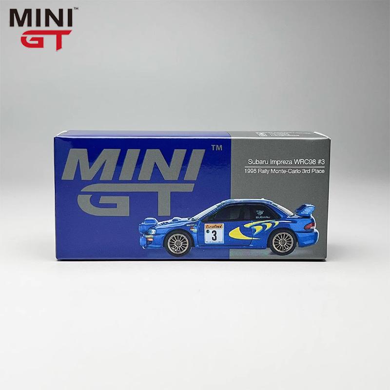 New In Stock Minigt 1:64 #975 Subaru Impreg Wrc98 Rally Simulation Alloy Miniature Diecast Car Model Custom Collectible Toy Gift