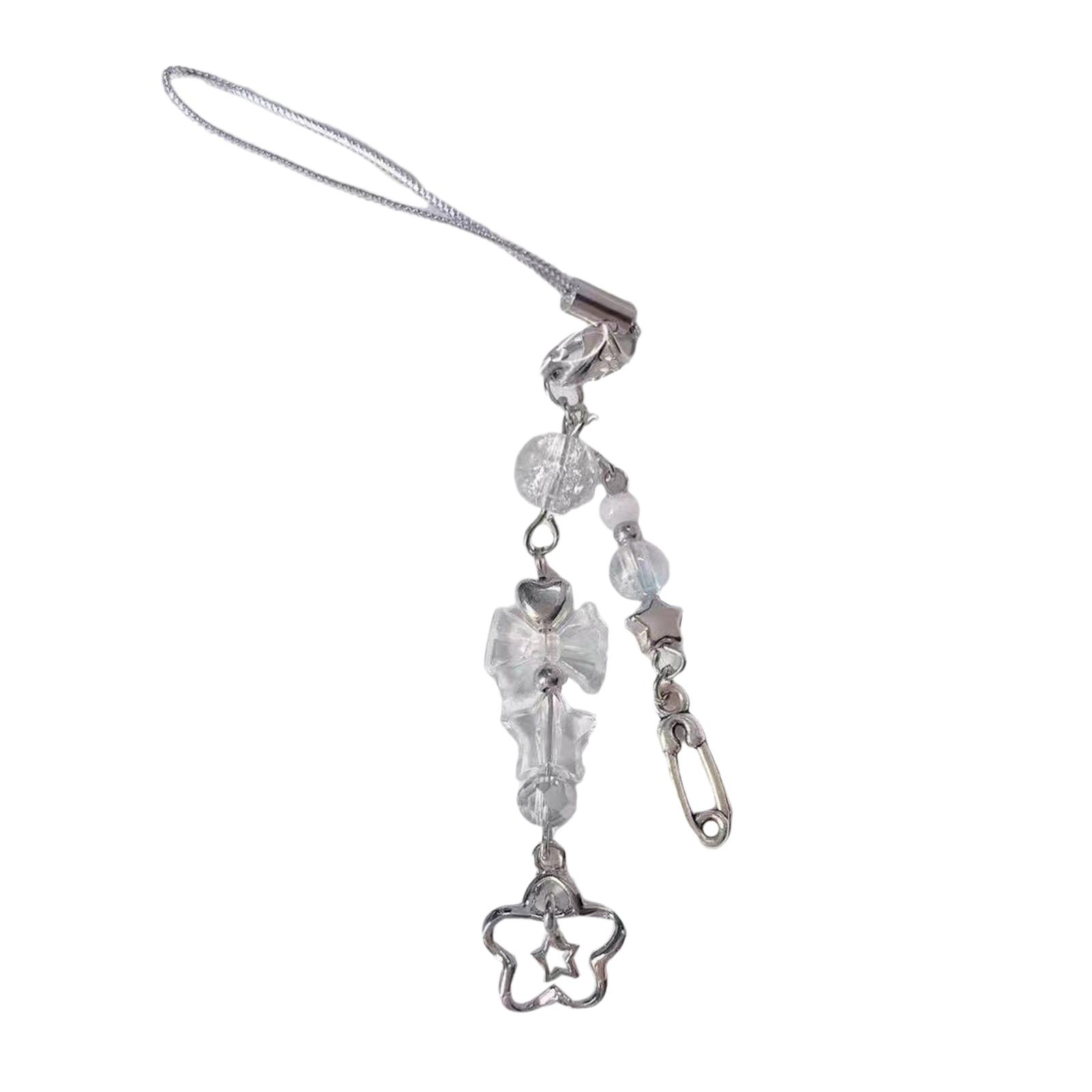 

Подвеска ручной работы в виде звезды, ремешок для телефона, подвеска-бантик, бисерный брелок для телефона, брелок для ключей, сумка, украшение, ювелирное украшение, подарок 1