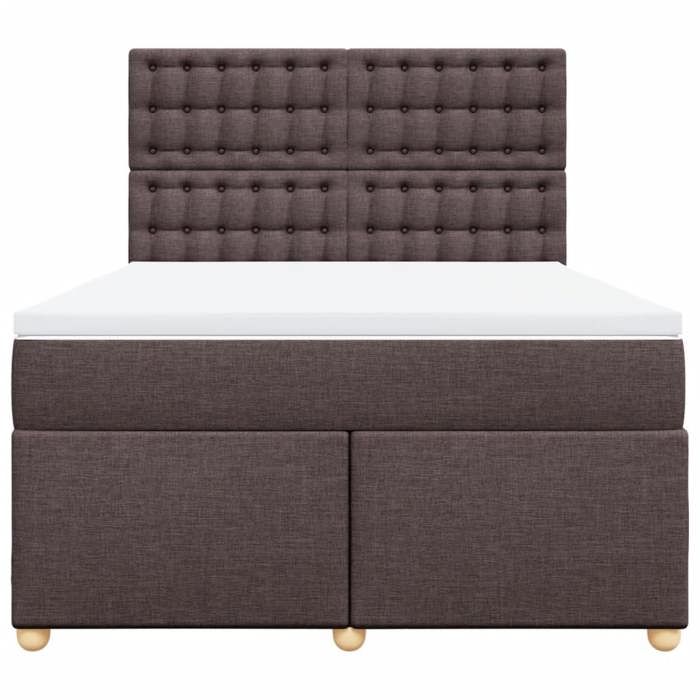 Exclusive House - Slatted Bed Base with Mattress Dark Brown 140x200 Cm