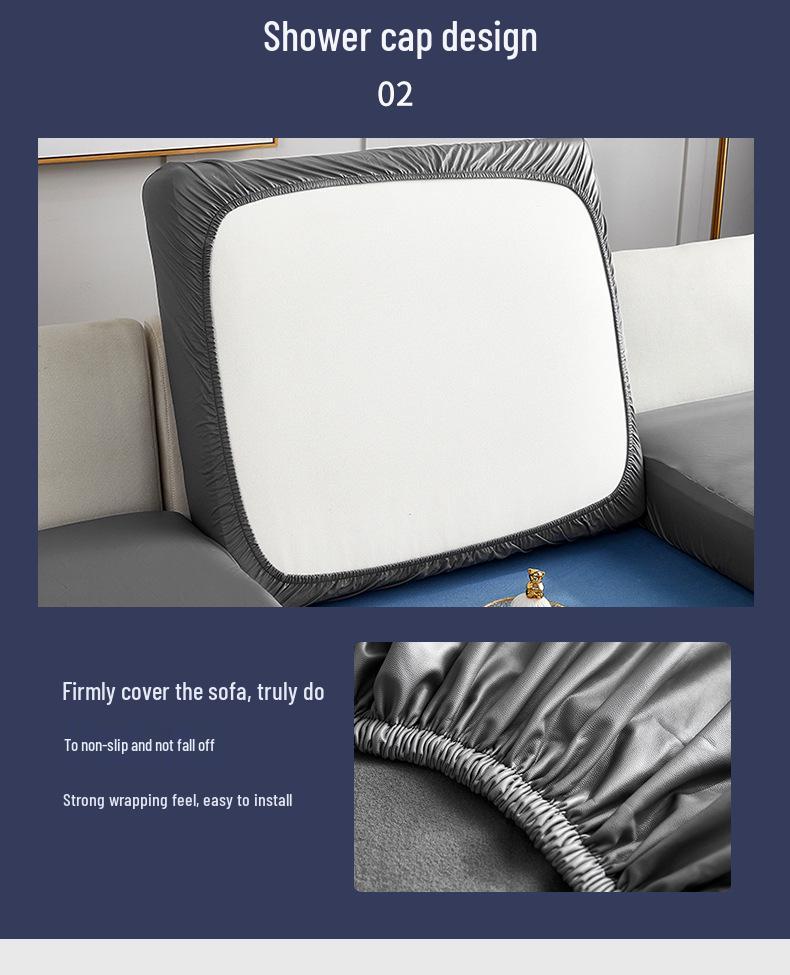 Solid Color Waterproof Elastic Sofa Cover - Modern & Simple Design