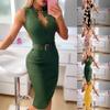 Sexy Stylish Button-up Dress with Belt