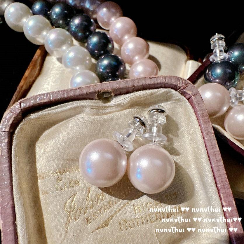 Mermaid Tears, Lady, Pink Pearl Necklace, Papalacha, Baroque, Seawater Black Pearl Necklace, Earrings