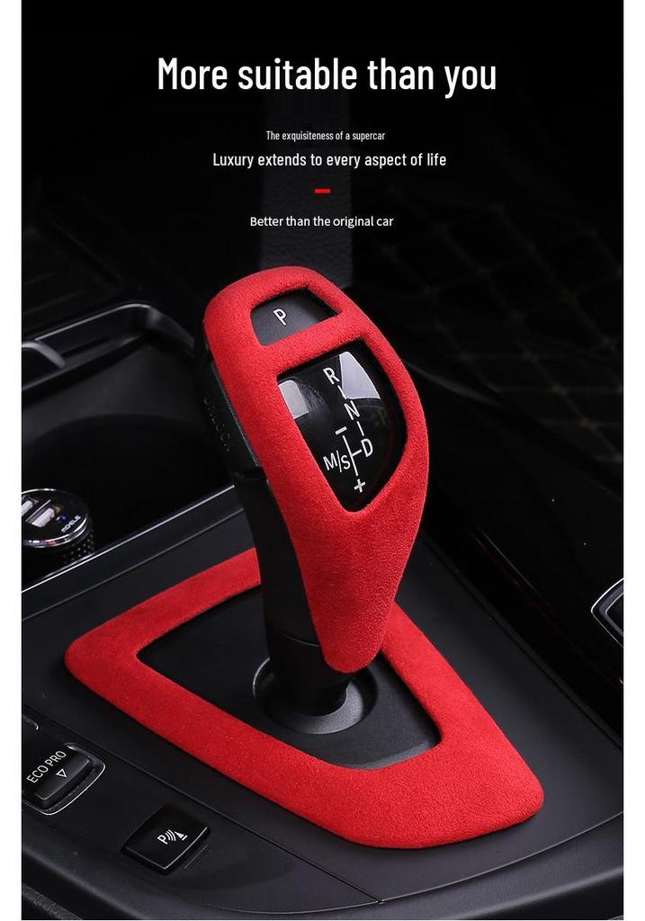 Suede Gear Shift Knob Cover for BMW 3 & 5 Series E60 Interior Upgrade