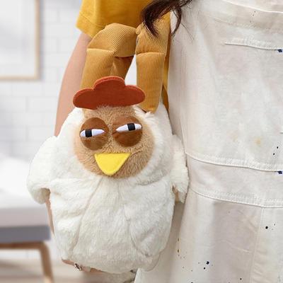 Plush Bag Creative Tote Lovely Chicken for Vacation Dating Birthday Gift
