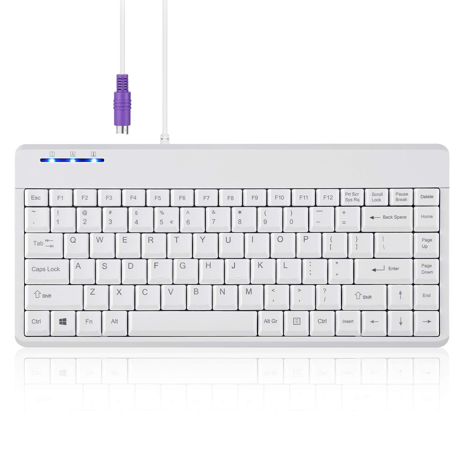 

Perixx Connection Keyboard Tenkeyless Size English Layout with Cable PERIBOARD-409PWUS PS/2 - 31514721mm - 1.8M білий