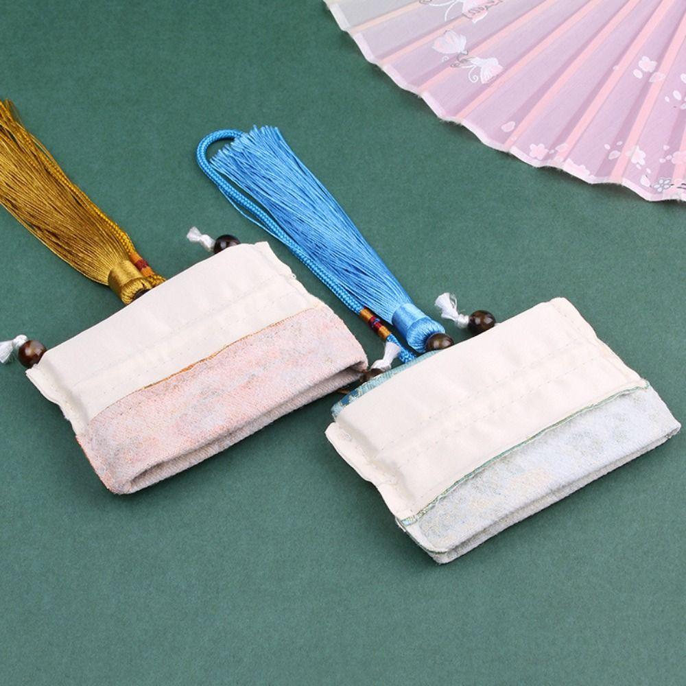 Mini Coin Purse Flower Tassel Drawstring Bag Beaded Chinese Style Sachet Bag  Outdoor