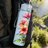 1PC Pink Red Daisy Mixed Flower Print 750ml Color Plastic Sports Water Bottle Leakproof Flip Straw Lid Suitable for Sports Office Home Use