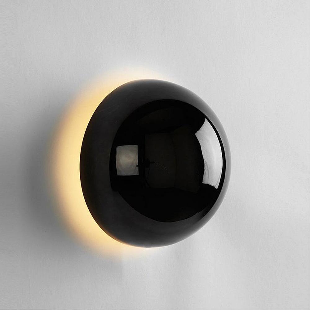 Modern Minimalist Silver Plated LED Wall Lamp Luxurious Nordic Circular Iron Design for Corridor Stairs Living Room Bathroom