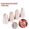 4Pcs/Set #112 #113 #114 #115 Leaf Shape Piping Nozzle 4 Pcs Set Pastry Icing Tips For Cake Cream Decorating Baking DIY
