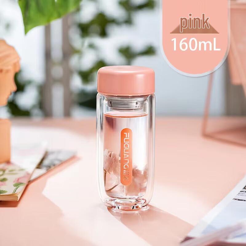 Fuguang Yan Xi Shaped Double-Layer Glass Cup