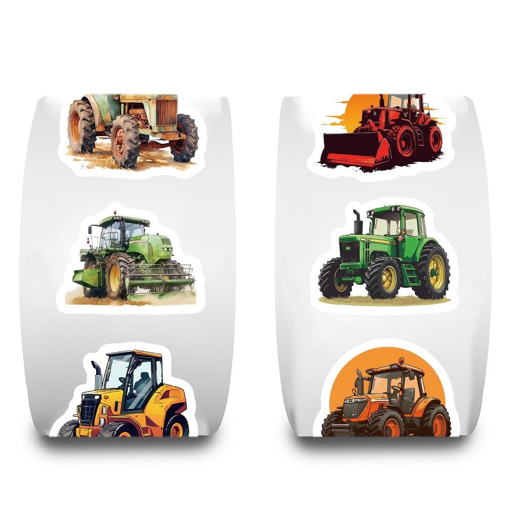 500 STÜCKE Cartoon Traktor Rollenaufkleber Skateboard Kunst Bild Laptops Graffiti PVC Wasserdicht Ästhetisch Gemeinschaft Wohnheim Aufkleber
