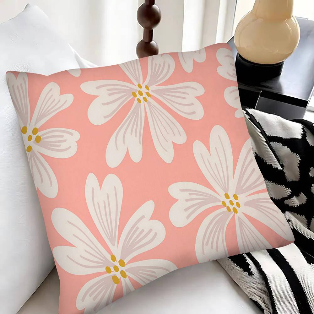 Spring Little Flowers Pillow Case Fashion Square Pillowcase Bedroom Sofa Room Ins Decoration Leisure