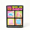 Needoh Nice Ice Mini Paquete de 4 Cubo Juguete de Apretar Transparente Brillo Suave Squishy Alivio Presión Maltosa TPR No Tóxico Juguete Portátil Regalo