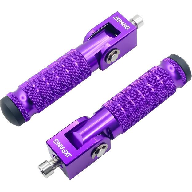 Motorcycle Bicycle Folding Passenger Foot Pegs M8 Rearsets Rear Set Purple