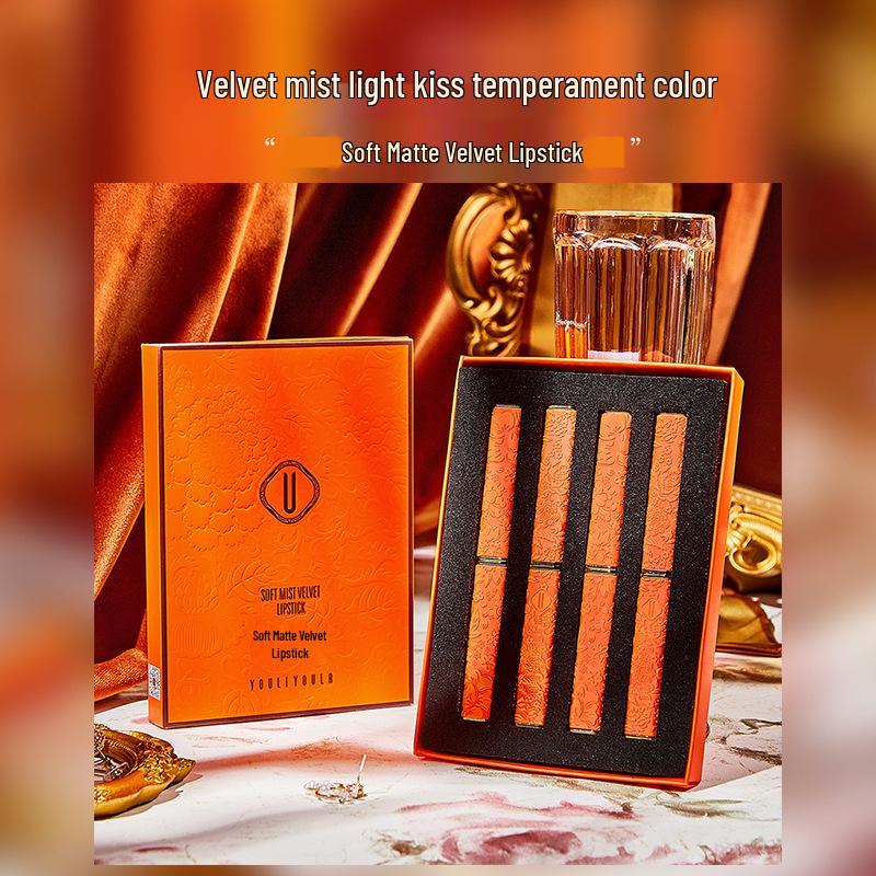 

Yuli Yula Velvet Lipstick Set: Silky, Rich, Non-Stick, Waterproof, Authentic Tube.