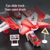 Multi-Functional Toy Airplane Set with Storage, Road Sign, and Track for Kids