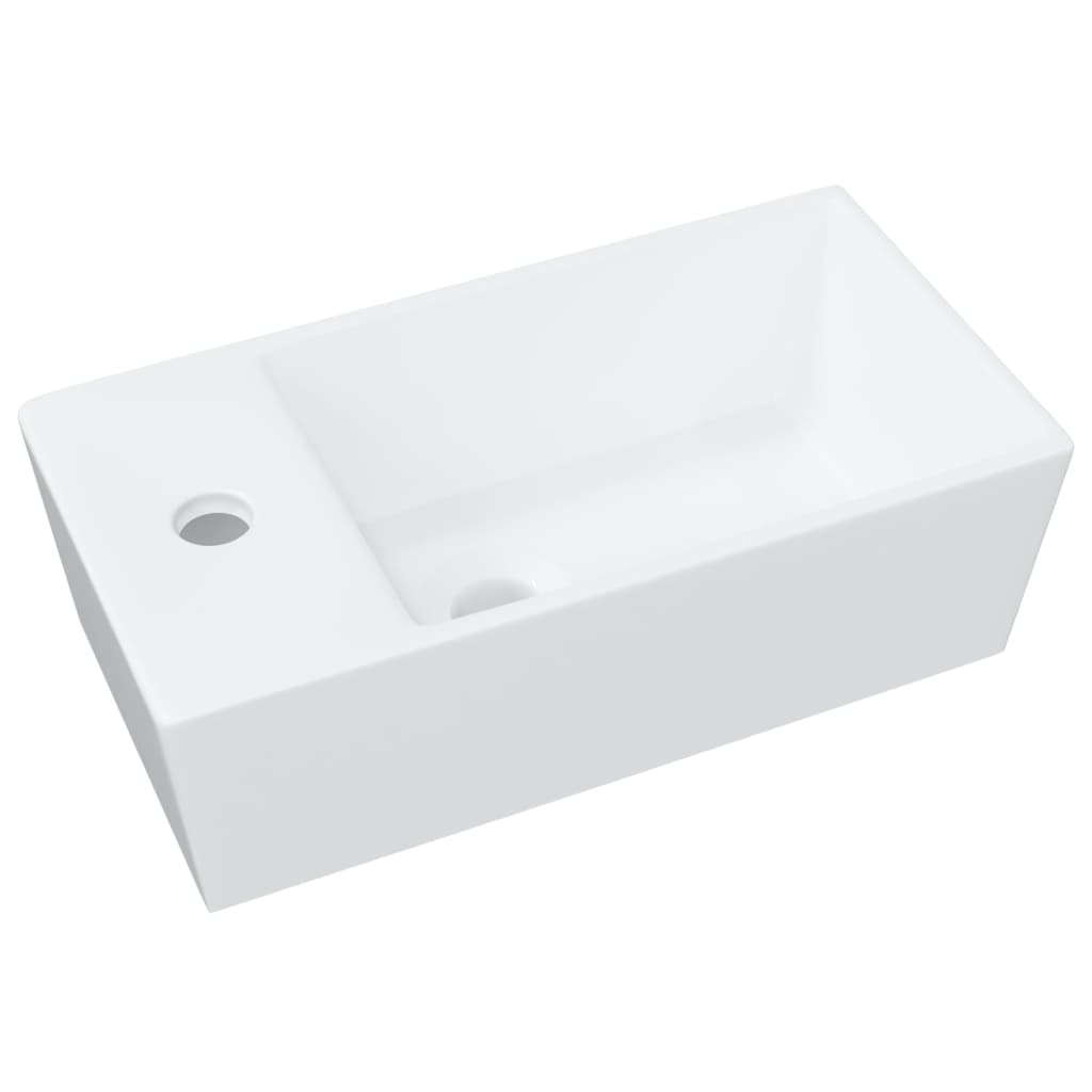 White Wash Basin 48 X 25 X 15 Cm Ceramic