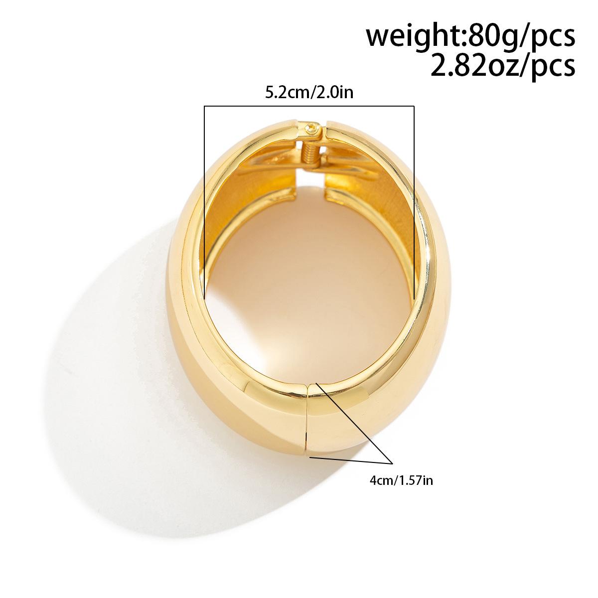 

Smooth Surface Round Wide Silver Metal Bangle for Women Punk Glossy Geometric Multi Layer Stackable Bracelet Daily Jewelry