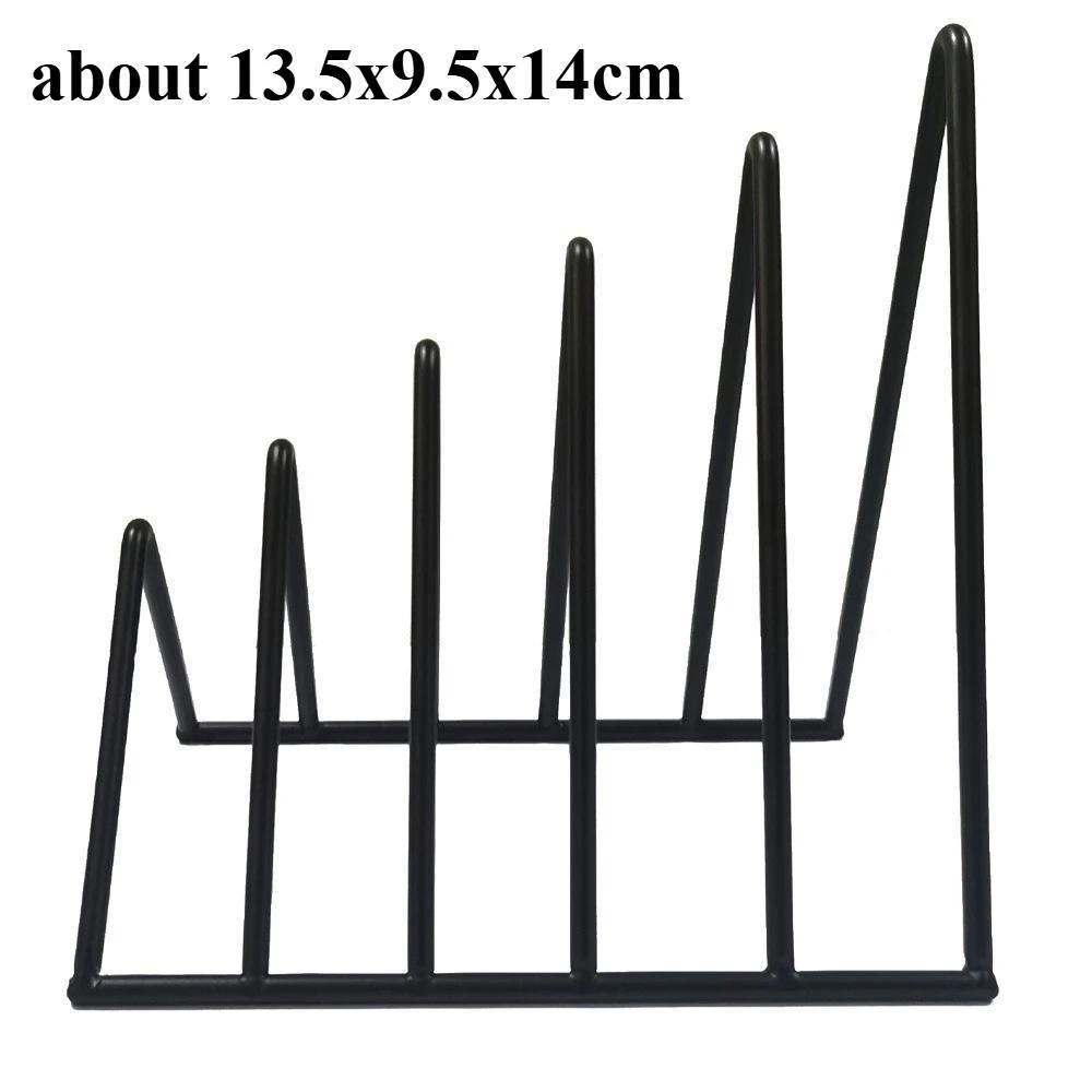 Vinyl Record Holder 9 Slot Metal Storage Rack Vinyl Albums Storage Organizer Magazine Book CD Album Triangle Display Rack Record
