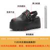 Thick-soled cool slippers women's new bag head sandals in the summer of 2025 have a thick sole height of 8 cm, and small people are trendy outside