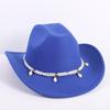 Beliebte europäische und amerikanische Mode OL-Stil einfarbiger Cowboyhut Herren und Damen High-End Zylinder Jazzhut Filzhut
