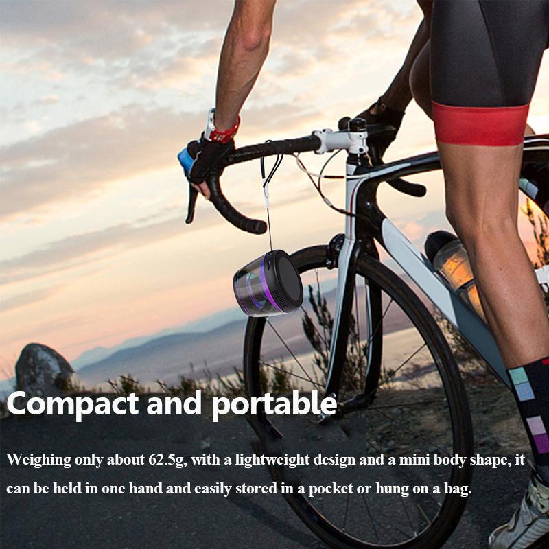 Mini Pocket Bluetooth Speaker Magnetic RGB Ambient Light Bluetooth SoundbarWireless TWS Stereo MP3 Music Player Support TF Card