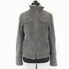 Boa Lined Corduroy Blouson Outerwear Size 2 M Light Gray Full Zip Cotton