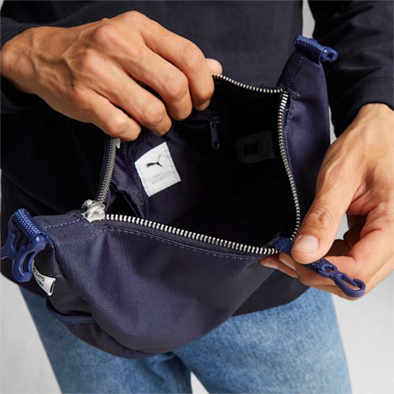 New PUMA Fabric Hobo Bag, Crescent Bag, Crossbody Bag, Shoulder Bag Unisex Marine Blue 079891-01
