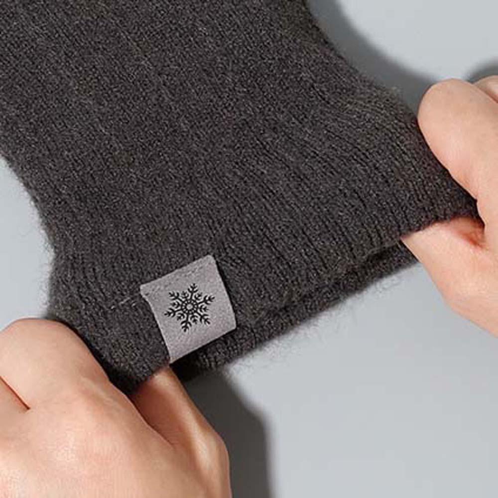 Solid Color Knitted Gloves Thicken Men Mittens Full Finger Gloves Wool Mittens Male