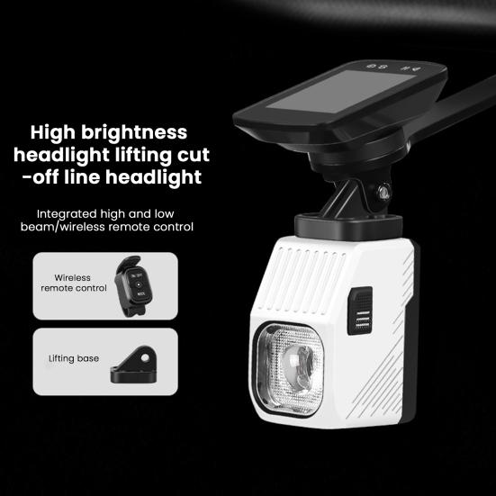 Sykkellykt USB Oppladbar Moduser Justerbar 1000LM Vanntett MTB Landevei Terrengsykkel Nattkjøring Avskjermingslinjestråle Frontlampe
