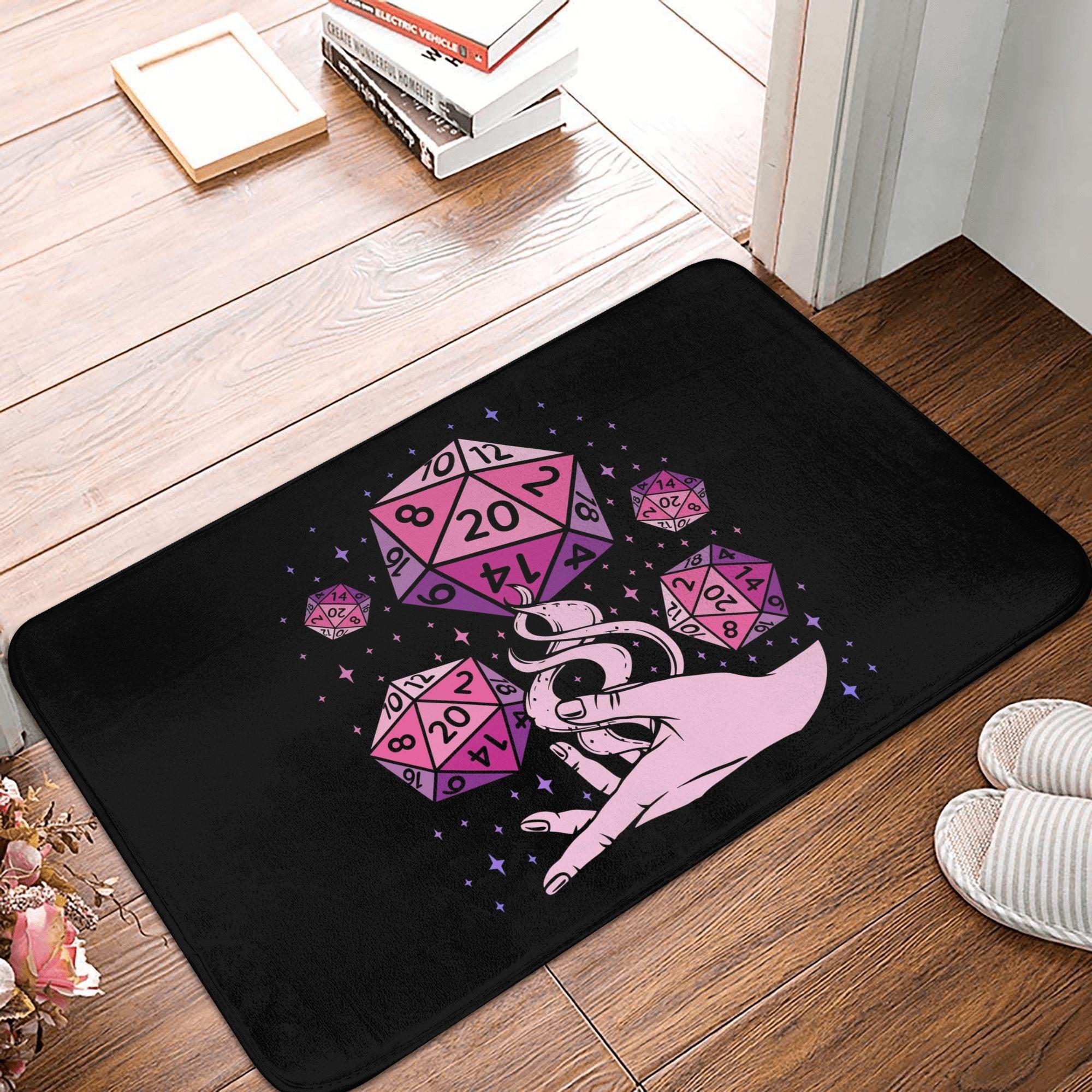 Welcome To The Dungeons Roll For Initiative Doormat Non-Slip Kitchen Bath Mat Toilet Door Floor Entrance Carpet Rug 40cmx60cm